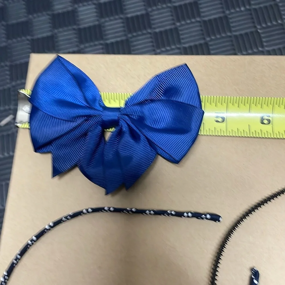 3 Head bands crown , red white & blue, rose gold colored jeweled & blue …